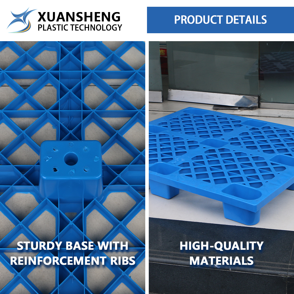 HDPE Grid Nine Foot Forklift-Compatible Pallet 1200*1000*140 MoistureProof Plastic Warehouse Stacking Platform Shelf Floor