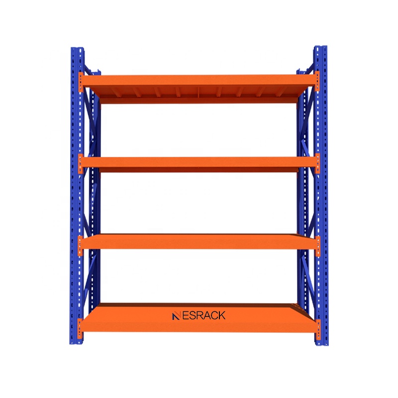 Light Duty Long Span Rack Steel Shelving Rack Garage Warehouse Storage Stacking Racks Shelves with Corrosion Protection