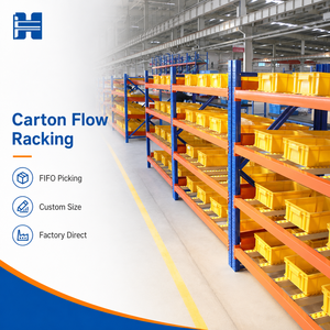 Carton Flow Rack System Gravity Roller Shelf