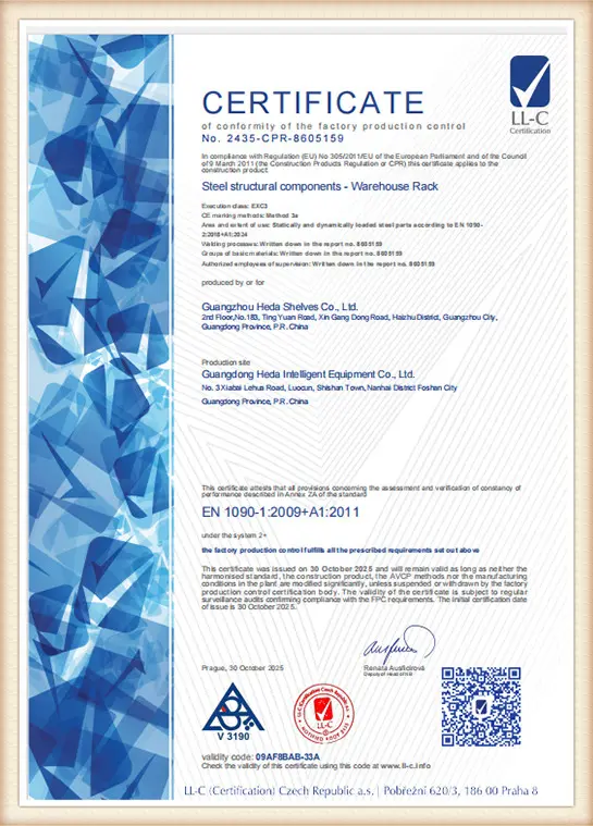CE CPR Certification No. 2435-CPR-8605159