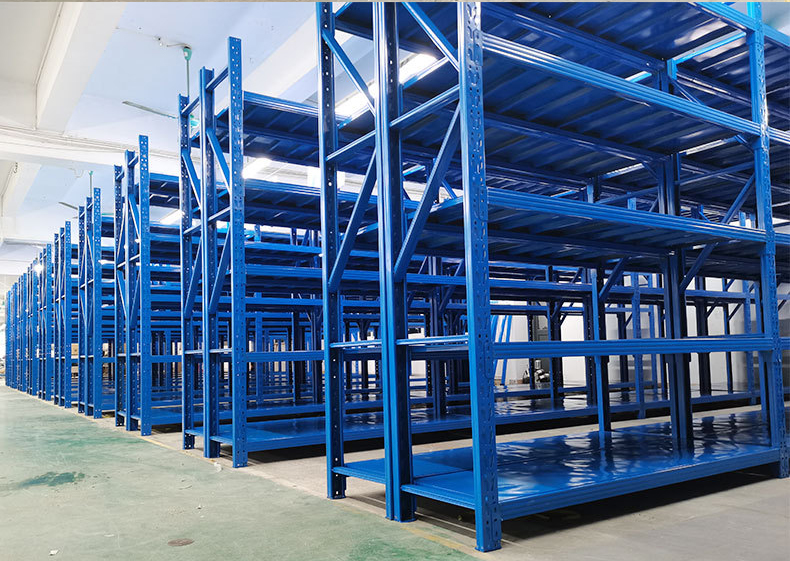 Factory Metal Heavy Duty Racking Boltless 4-Layer Steel Industrial Storage Shelves Electrostatic Powder
