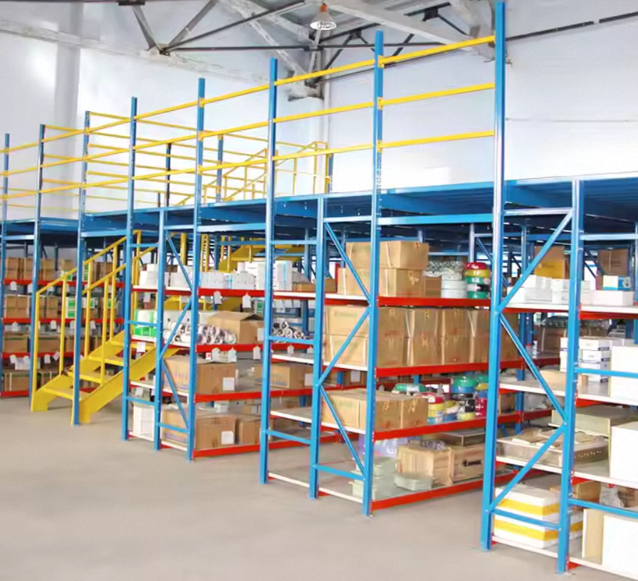 OEM Heavy-Duty Steel VNA Pallet Rack Mezzanine Garret Floor Platform Panels for Factory Workshop Office Warehouse Storage