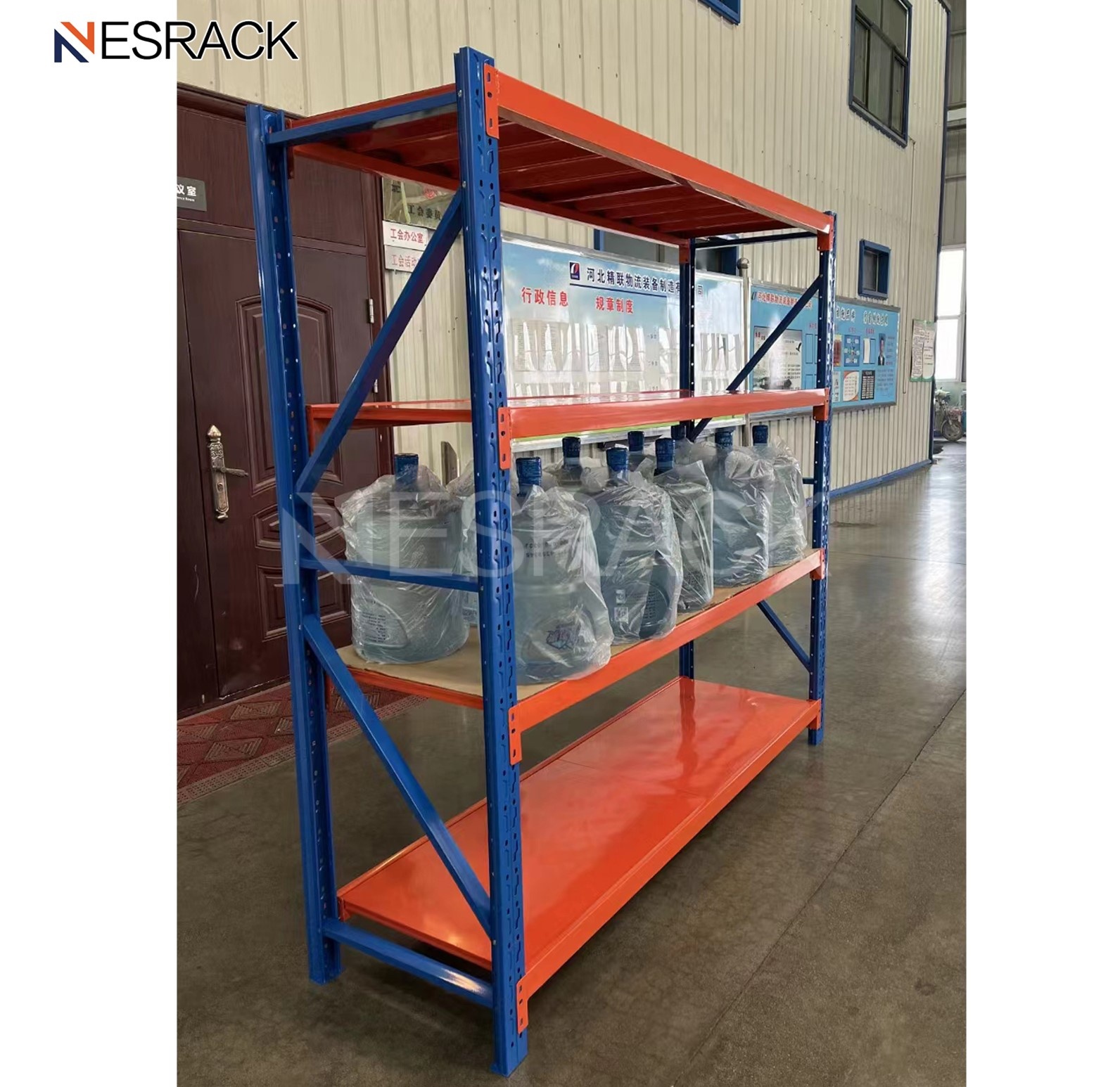 Light Duty Long Span Rack Steel Shelving Rack Garage Warehouse Storage Stacking Racks Shelves with Corrosion Protection