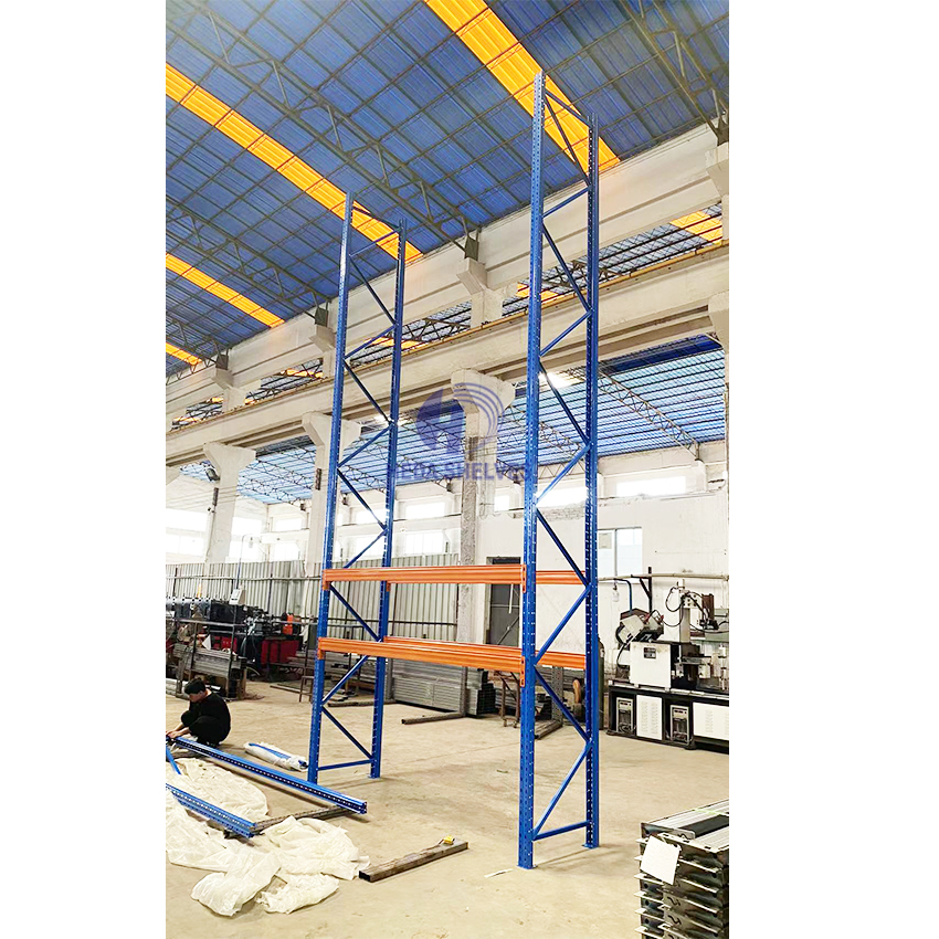 Industrial High Bay Rack Pallet Rack System Heavy Duty Steel Pallet Storage Shelves for Multi-Tier Warehouse Storage Solutions