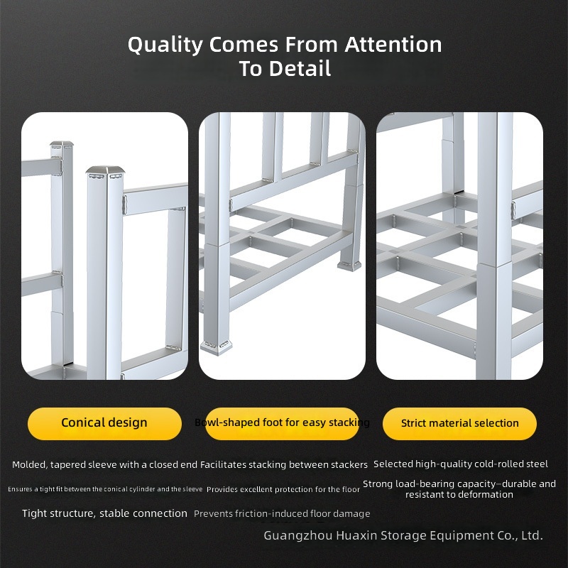 Guangzhou Custom-Made Stackable Folding Steel Pallet Racking Storage Racks Model 202537001 for Warehouse Organization Cold