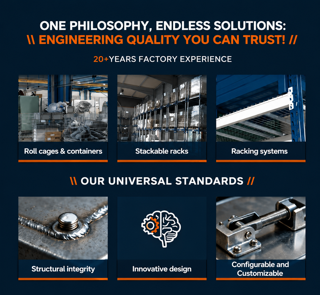 Industrial Metal Stacking Rack Design