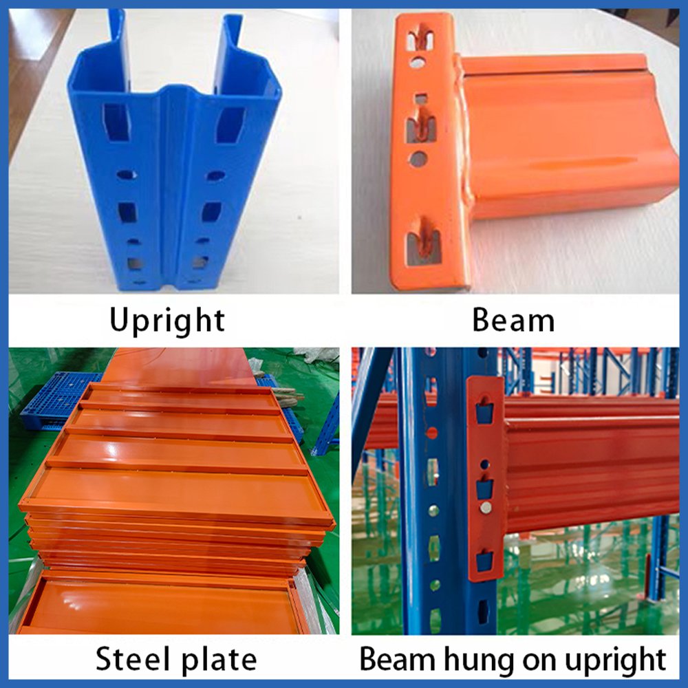 NESRACK Industrial Heavy-Duty Steel Selective Pallet Rack Multi-Level Detachable Design Corrosion Protection Electrostatic