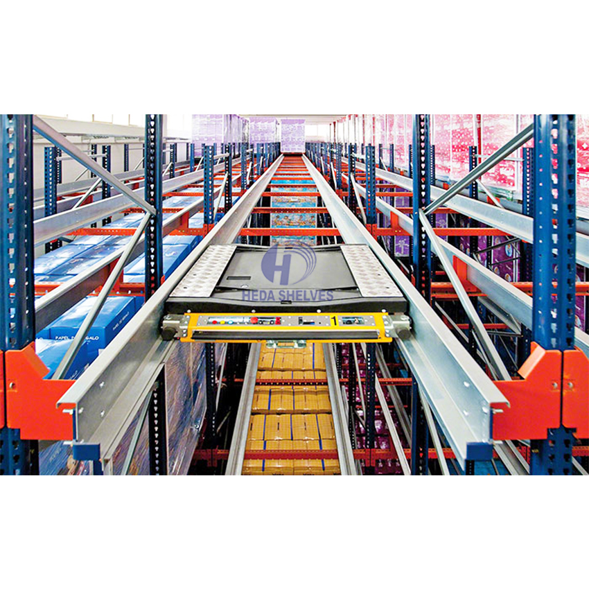 Heda Shelves Four Way Shuttle Rack Warehouse Racking Shuttle Automatic 4-Way Shuttle Racking Pallet Racking System