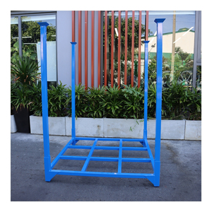 Foldable Steel Pallet With Collapsible Structure Reinforced Steel Frame And Stackable Design Ideal For Warehouse Storage