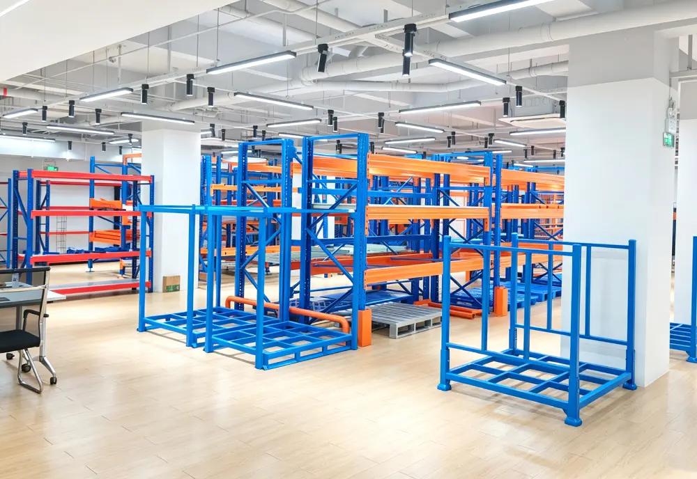Protective wrapping and sea-freight bundling of pallet rack uprights