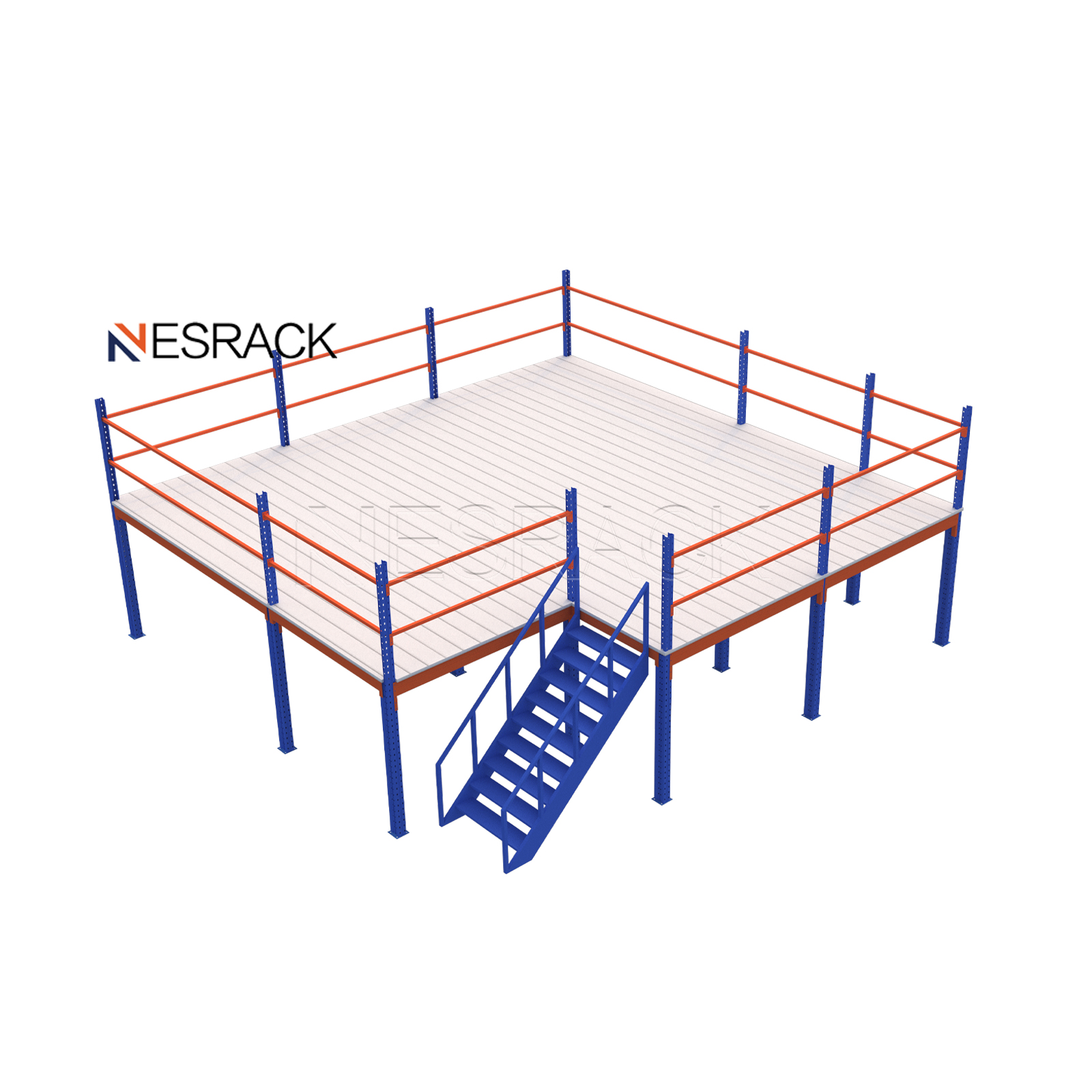 Custom Racking System Warehouse Storage Rack Second Floor Platform Heavy Duty Mezzanine Floor Steel Mezzanine