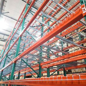 Bolted Type Warehouse Storage Heavy Duty Teardrop Pallet Rack With Barrier Rack Shelf