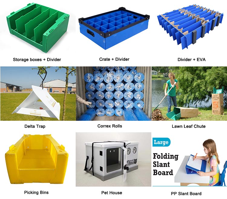 Storage in Warehouse or Supermarket Stackable Warehouse Storage Bin Corflute Plastic Clothing Parts Shelf Picking Bins