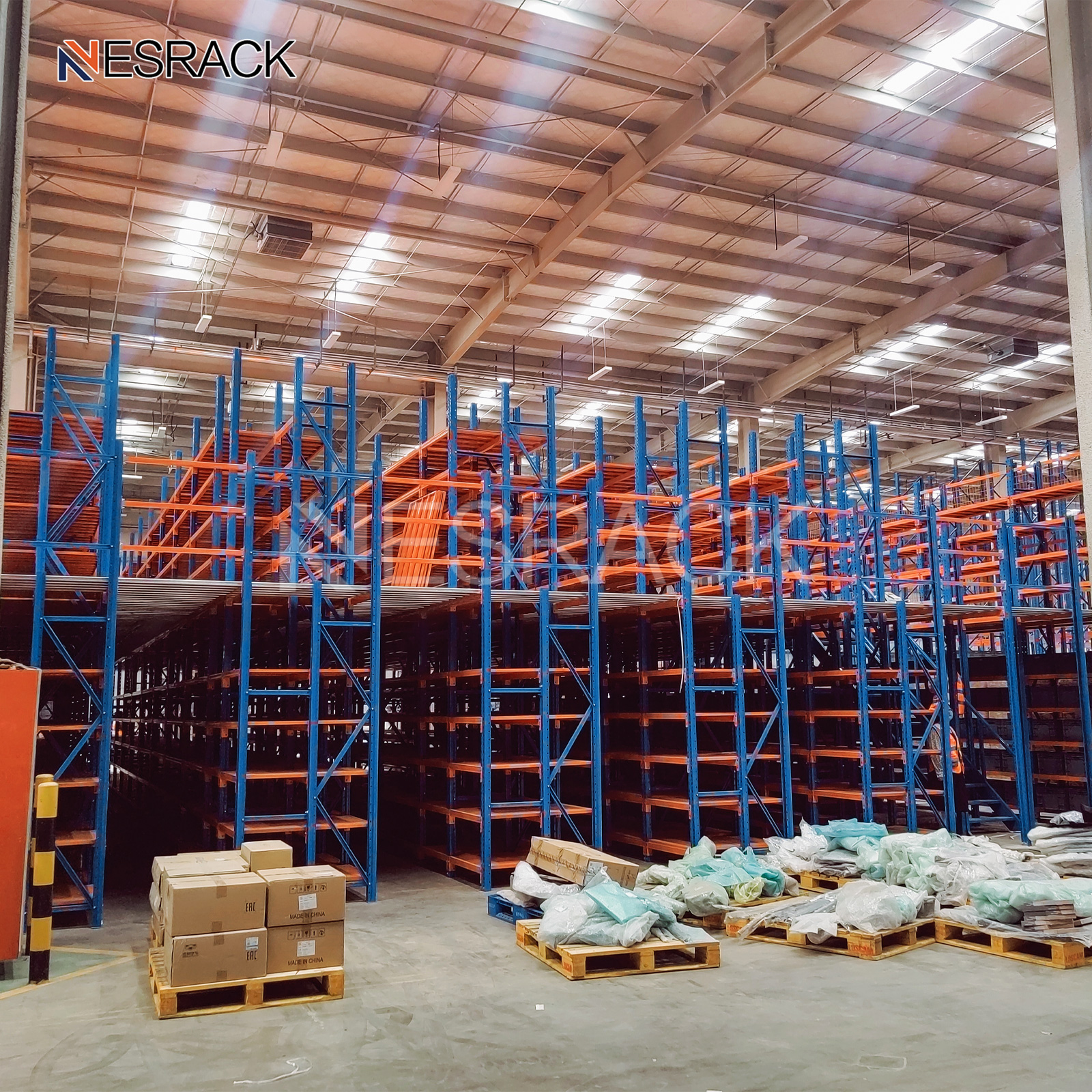 Attic Platform Heavy-duty Storage Shelf Building Workshop Warehouse Second Floor Steel Platform Mezzanine Racking System