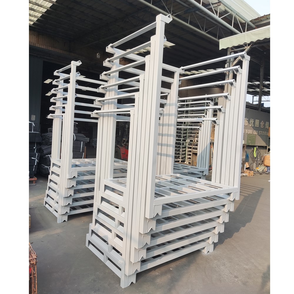 Detachable Nestable Warehouse Storage Metal Steel Nestainer Logistic Palet Tainer Stacking Rack