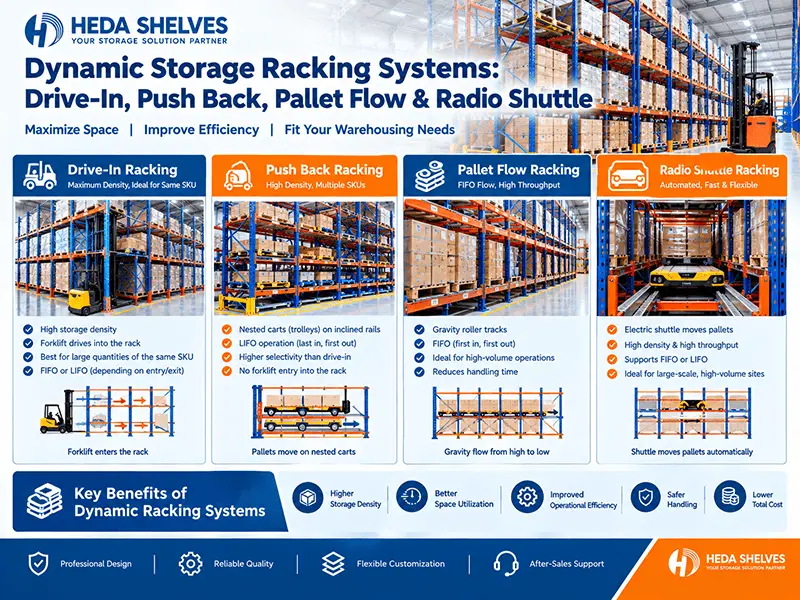 Dynamic storage racking systems comparison