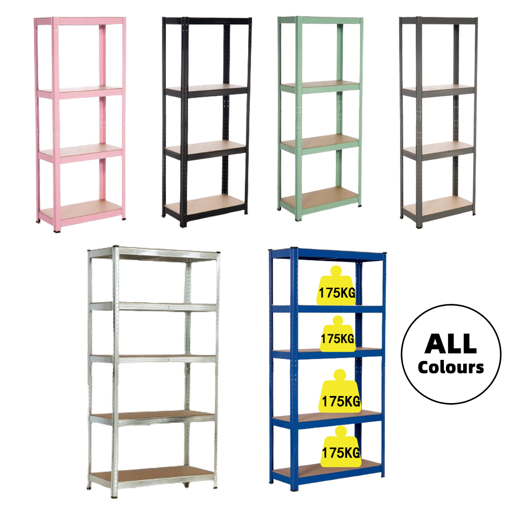 Powder-coated Stainless Steel Warehouse Shelves Detachable Upright Garage Shelves Heavy Duty Shelving for Garage Warehouse