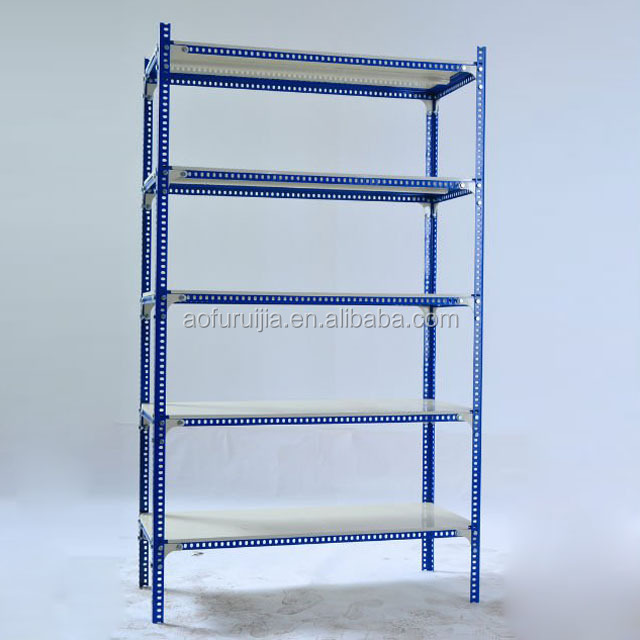 5 Tiers Metal Slotted Angle Rack with Bolts&amp;nuts