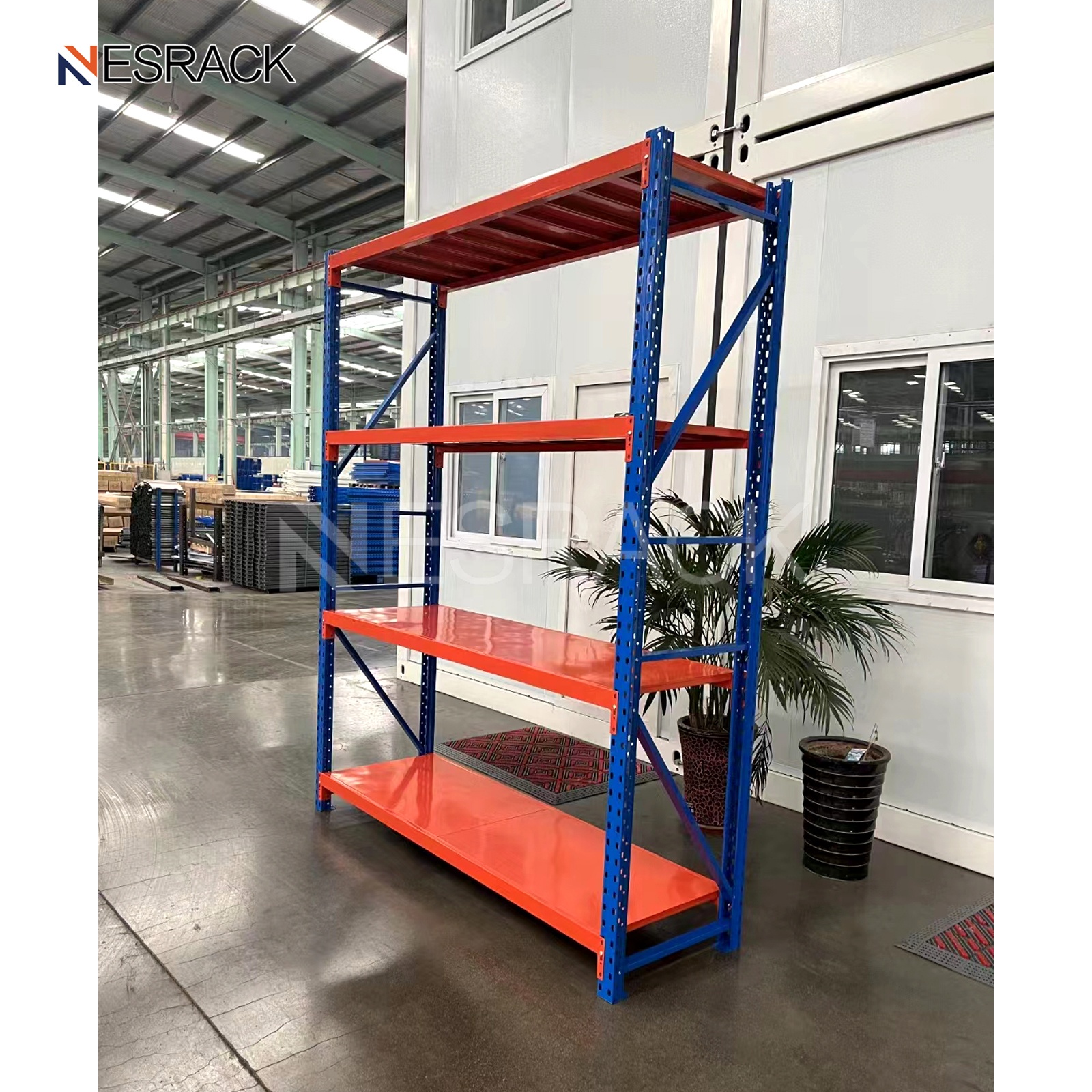 Light Duty Long Span Rack Steel Shelving Rack Garage Warehouse Storage Stacking Racks Shelves with Corrosion Protection
