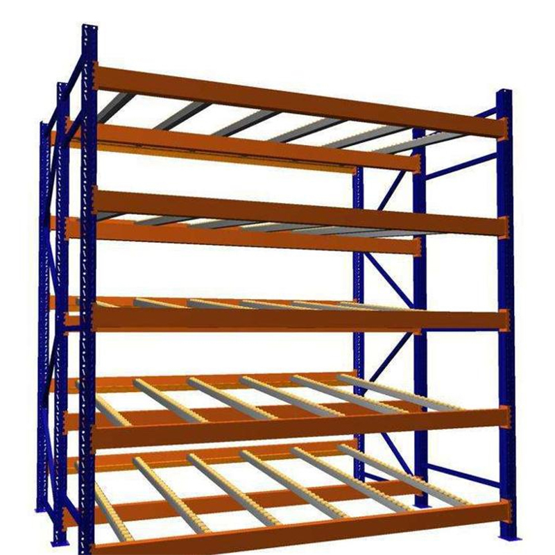 Pallet Flow Racking System Steel Shelf with Roller Tracks Warehouse Rack