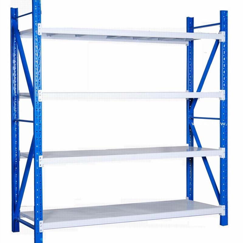 Steel Display Garage Shelving Medium-sized Storage Shelves Long Span Removable Racking Epoxy Powder Coated Surface