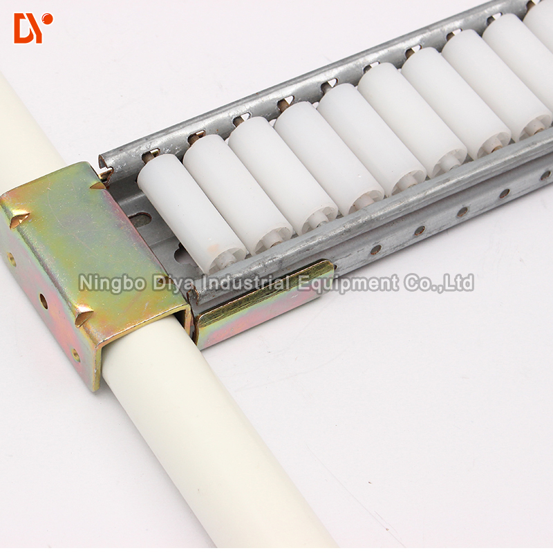 Gravity Flow Rail Roller Track Plastic Wheel 100KG Load Carton Flow Rack for Warehouse Storage Sliding Shelf