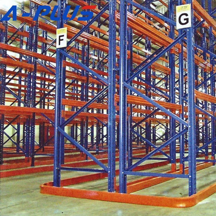 Industrial Metal Narrow Aisle Pallet Storage Racking System Heavy Duty VNA Racking