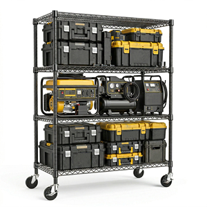 Industrial Heavy Duty 4 Tier Wire Storage Rack