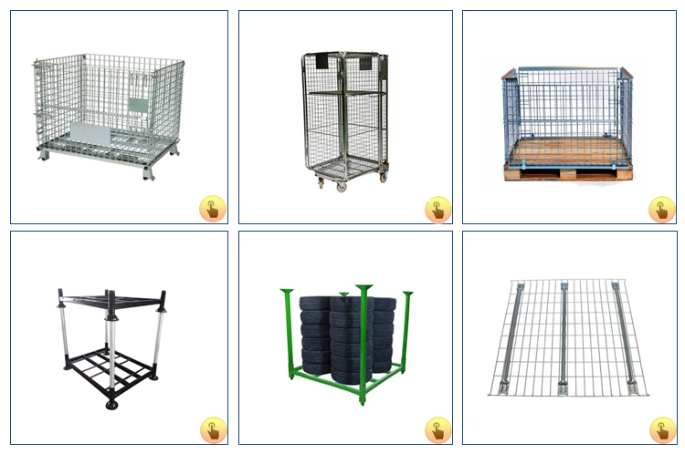 Main Products Range - Wire Mesh Containers, Roll Cages, Cage Pallets, Post Pallets, Tire Racks, Wire Decks