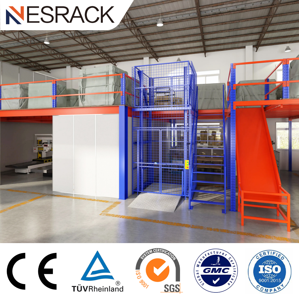 Custom Racking System Warehouse Storage Rack Second Floor Platform Heavy Duty Mezzanine Floor Steel Mezzanine