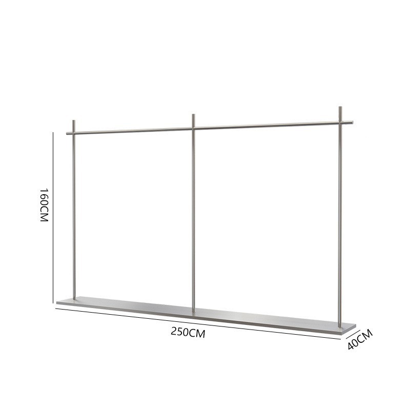 Net Red Custom Stainless Steel Floor Hanger Women's Clothing Store Display Rack Selling Clothes Shelf Nakajima Display Rack