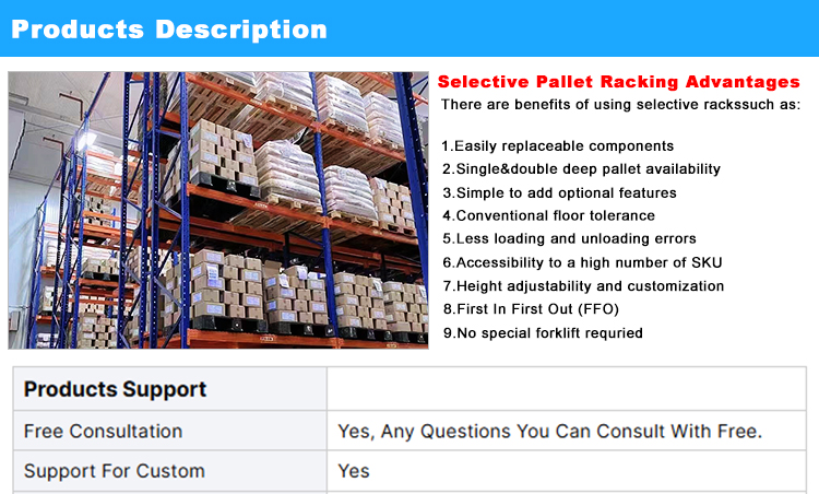 Customized Heavy-Duty Steel Warehouse Pallet System Industrial Racking Pallet Rack Shelving for Industrial Shelves