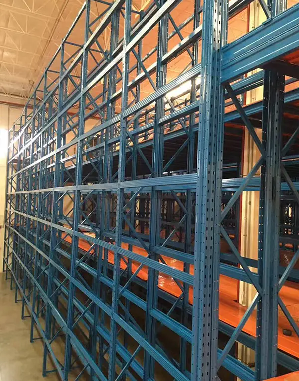 Shelving-Supported Mezzanine System for High-Bay Warehouse