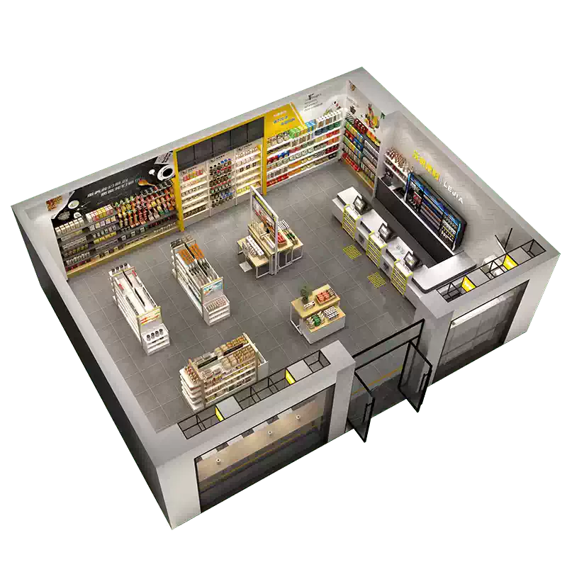 Light Duty Steel Supermarket Gondola Shelving System | Adjustable Grocery Store Display Rack for Retail & Warehouse