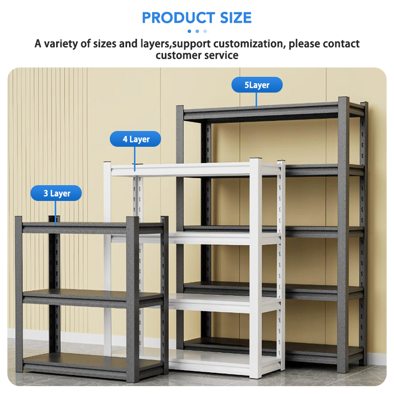 Tall 5-Tier Heavy Duty Adjustable Boltless Supermarket Shelving Unit Durable Scratch Resistant Storage for Garages and Kitchens