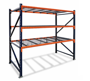 Corrosion Protected Steel Warehouse Racking with Wire Mesh Decking