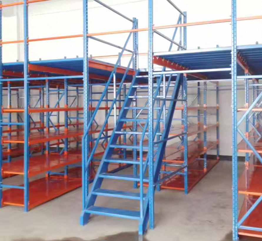 OEM Heavy-Duty Steel VNA Pallet Rack Mezzanine Garret Floor Platform Panels for Factory Workshop Office Warehouse Storage