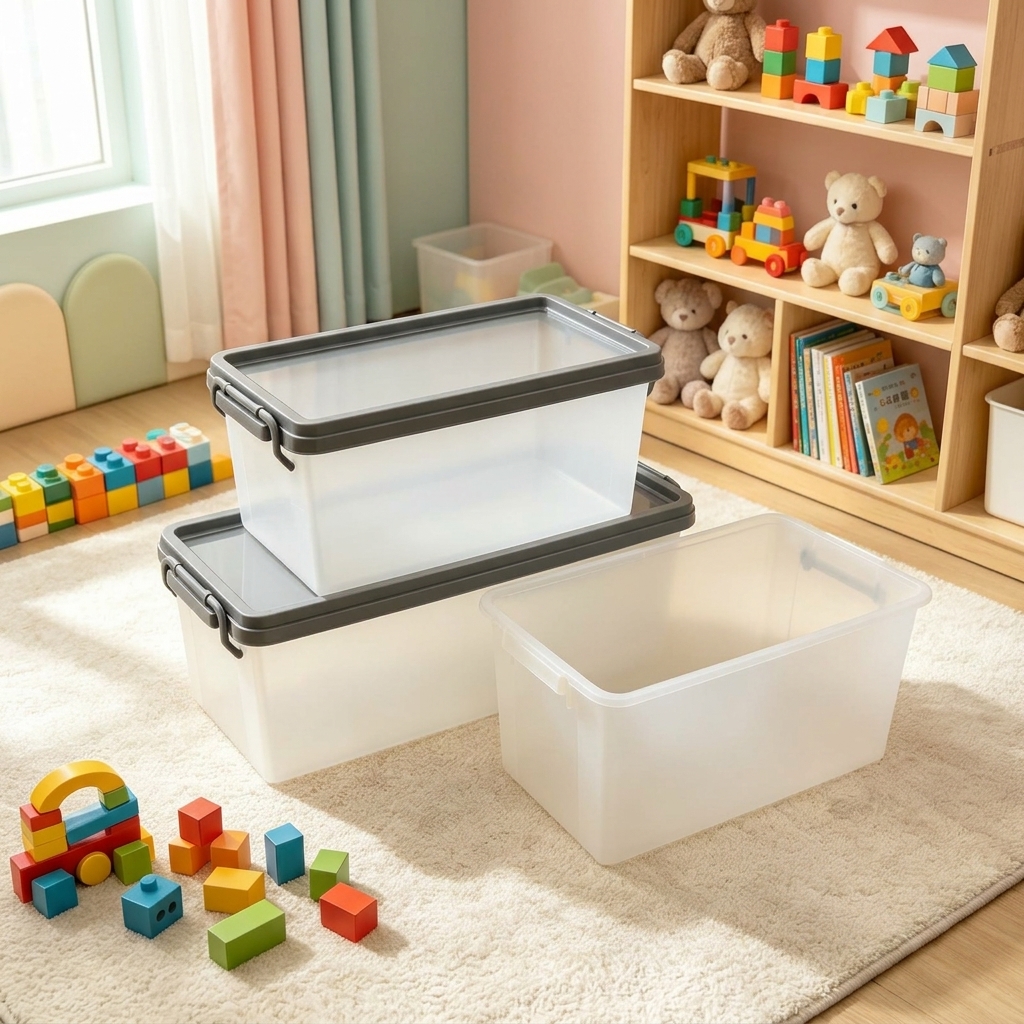 Factory Wholesale Stackable Square Storage Boxes Locking Lid PP Plastic Sealed Waterproof Storage Bin Set Multi-Size Airtight
