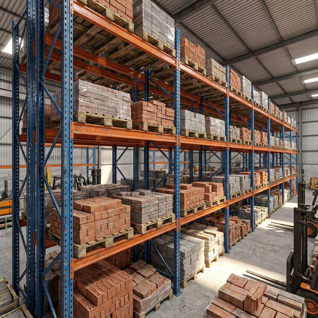 Industrial Warehouse Storage Pallet Racking With Heavy Duty Steel Uprights And Beams