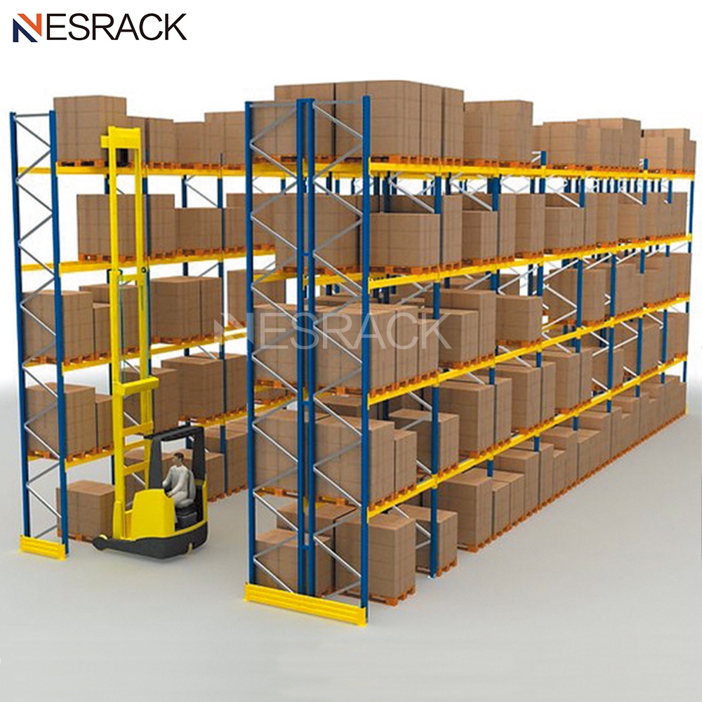 NESRACK Industrial Heavy-Duty Steel Selective Pallet Rack Multi-Level Detachable Design Corrosion Protection Electrostatic