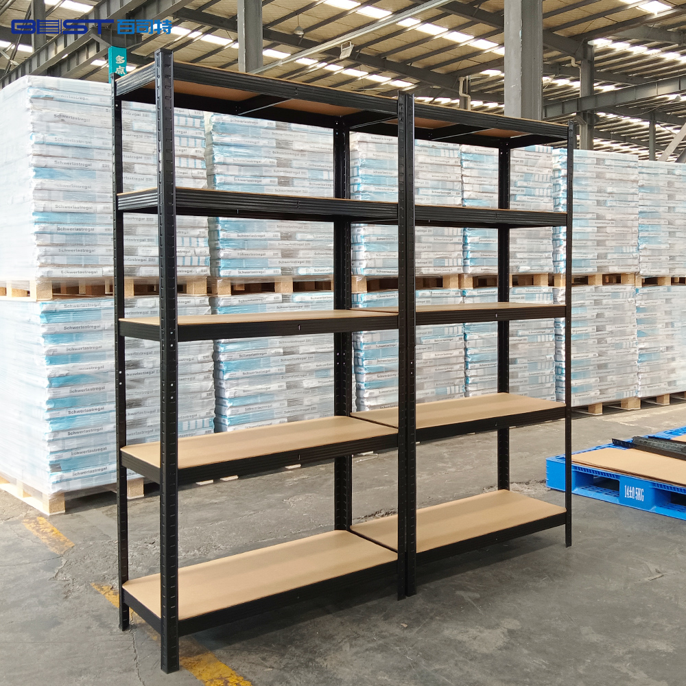 Powder-coated Stainless Steel Warehouse Shelves Detachable Upright Garage Shelves Heavy Duty Shelving for Garage Warehouse