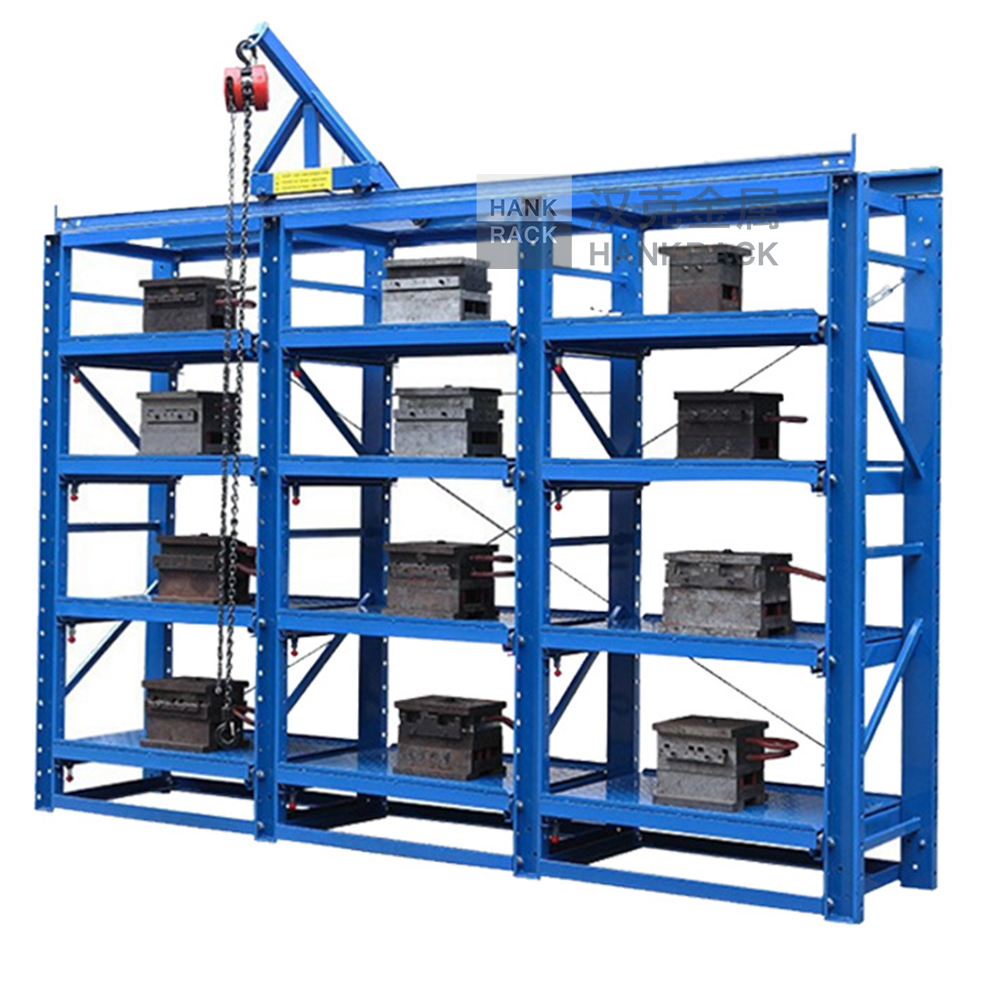 Heavy Duty Steel Mold Rack System Storage Equipment with Stackable &amp; Collapsible Design Powder Coating Finish