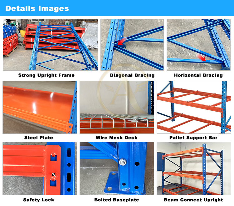 Customized Heavy-Duty Steel Warehouse Pallet System Industrial Racking Pallet Rack Shelving for Industrial Shelves