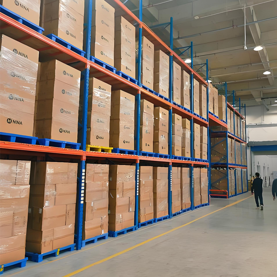 Industrial Heavy Duty Adjustable Pallet Racks with Cold Rolled Steel Powder Coated Custom Racking Layout for Overseas Warehouse