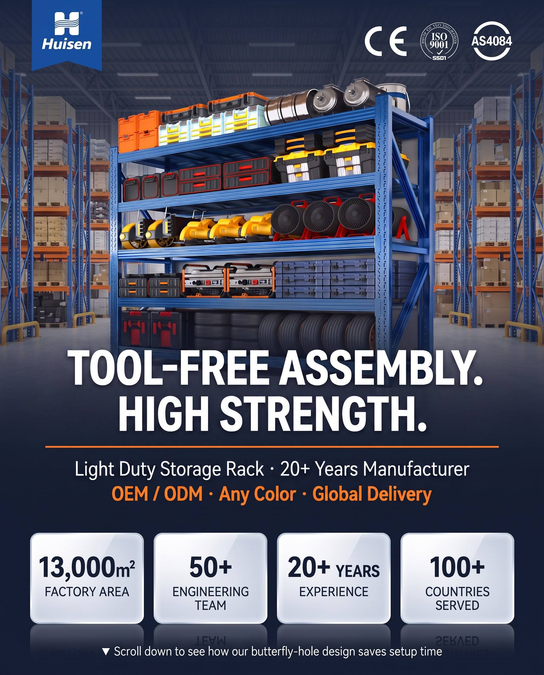 Shelving Light Duty Commercial Storage System For Stockroom Organization In Warehouses Garages And General Storage Areas