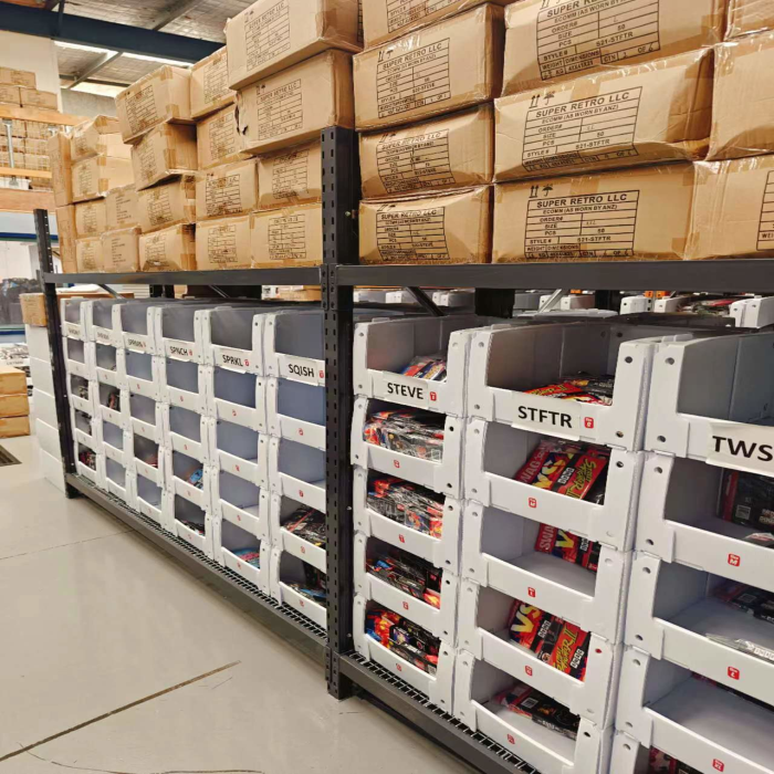 Storage In Warehouse Or Supermarket Stackable Warehouse Storage Bin Corflute Plastic Clothing Parts Shelf Picking Bins