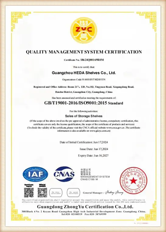 ISO 9001:2015 Quality System