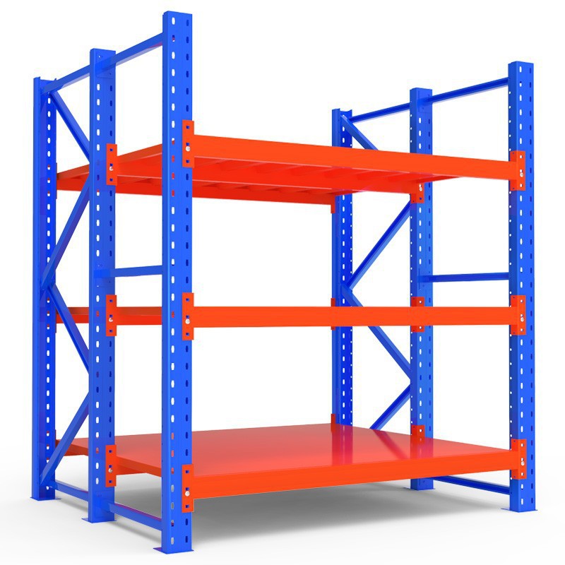 Factory Metal Heavy Duty Racking Boltless 4-Layer Steel Industrial Storage Shelves Electrostatic Powder