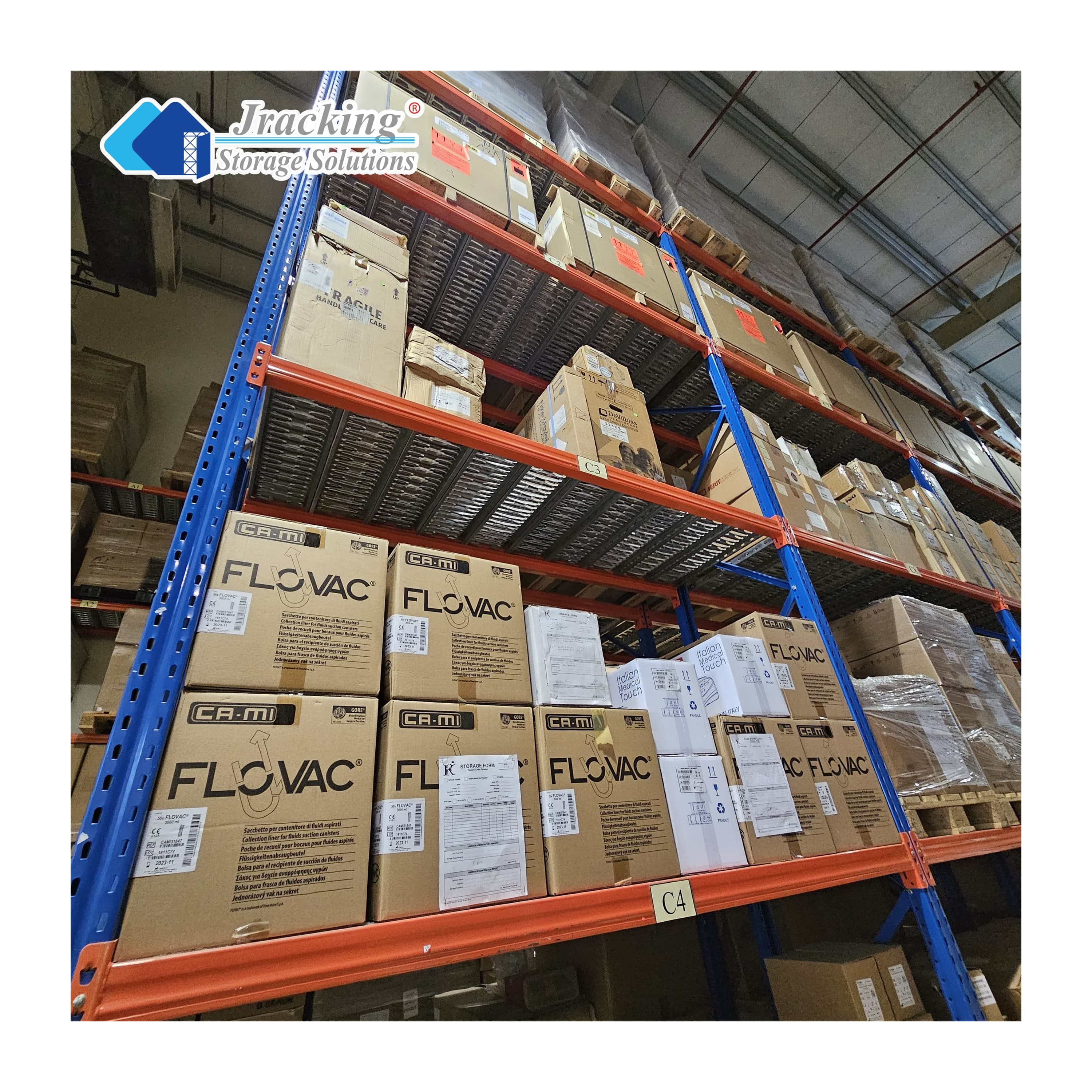 Jracking Industrial Warehouse Racks Shelves EU Standard Pallet Rack System for Cold Room