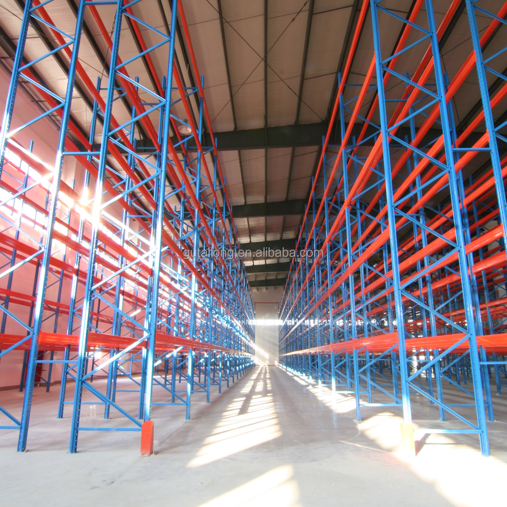 Warehouse Pallet Racking Heavy-Duty Metal Beam Adjustable Selective 5-Layer Shelving Systems CE Certified Customizable Plug-In